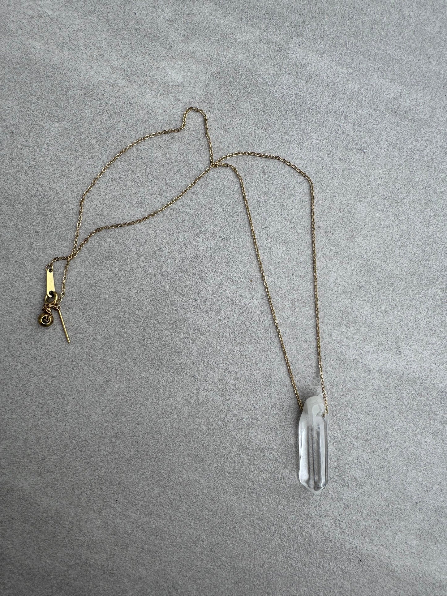 18 Karat Kette mit Bergkristallquarz