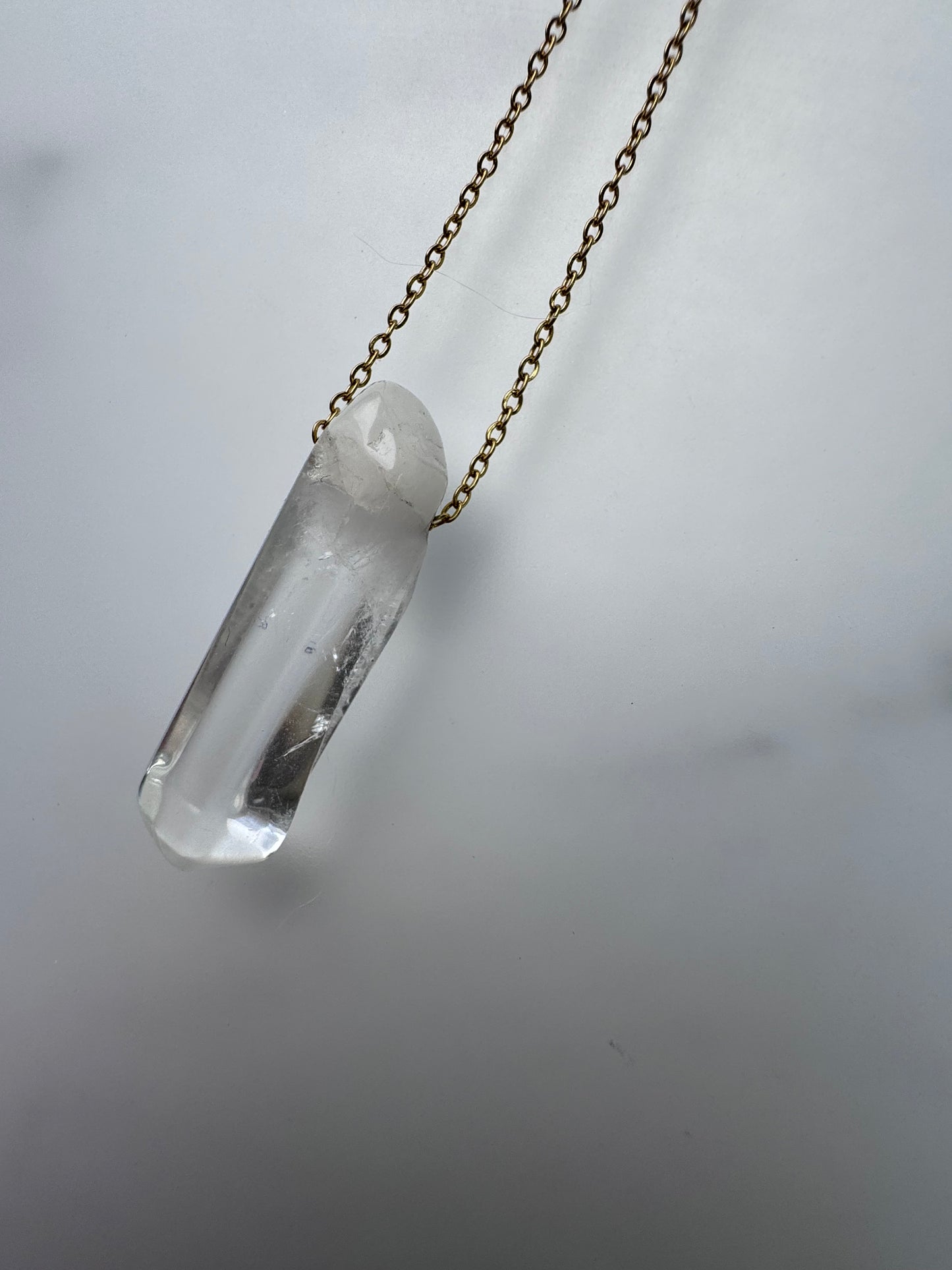 18 Karat Kette mit Bergkristallquarz