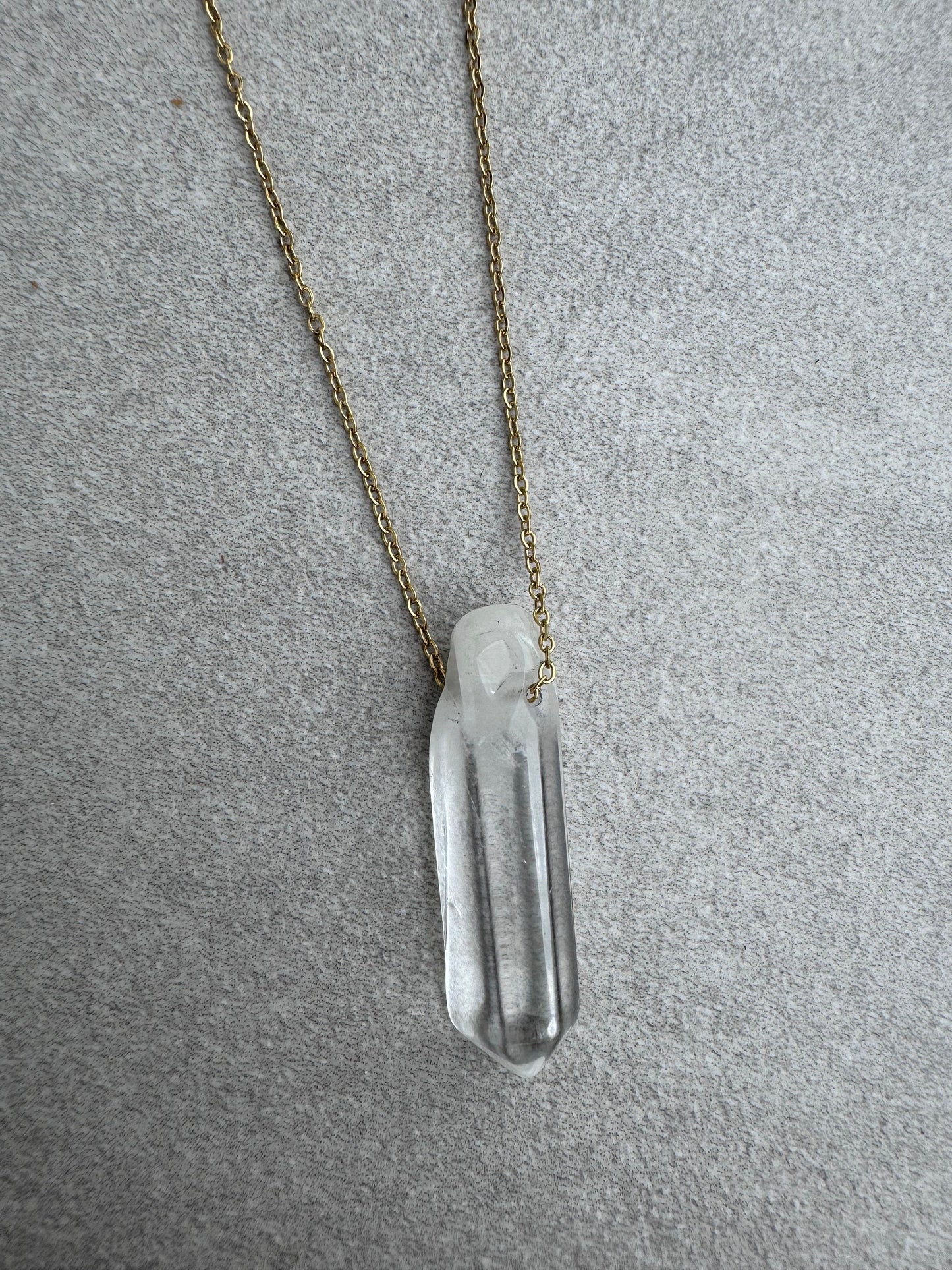 18 Karat Kette mit Bergkristallquarz