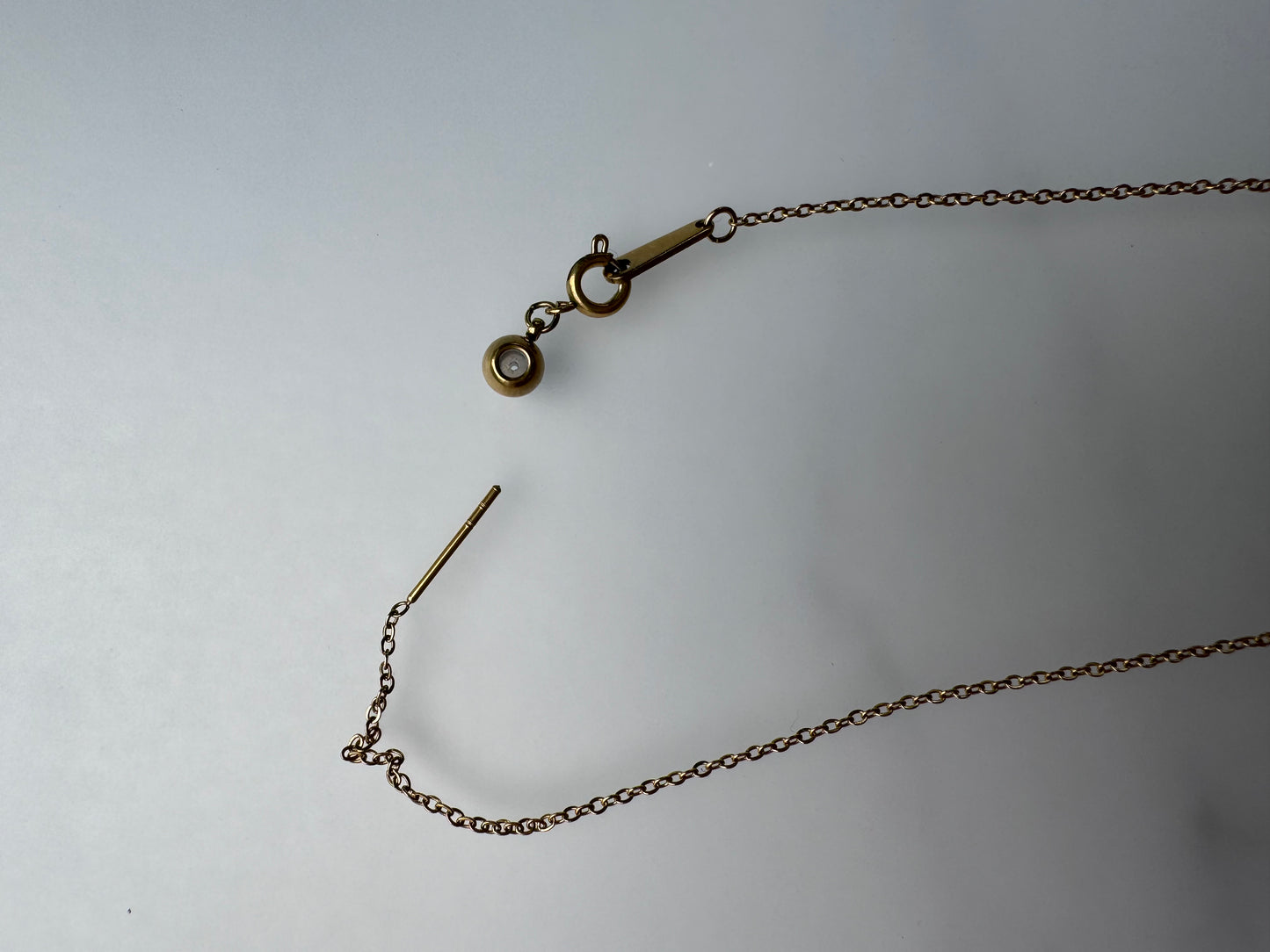 18 Karat Kette mit Bergkristallquarz