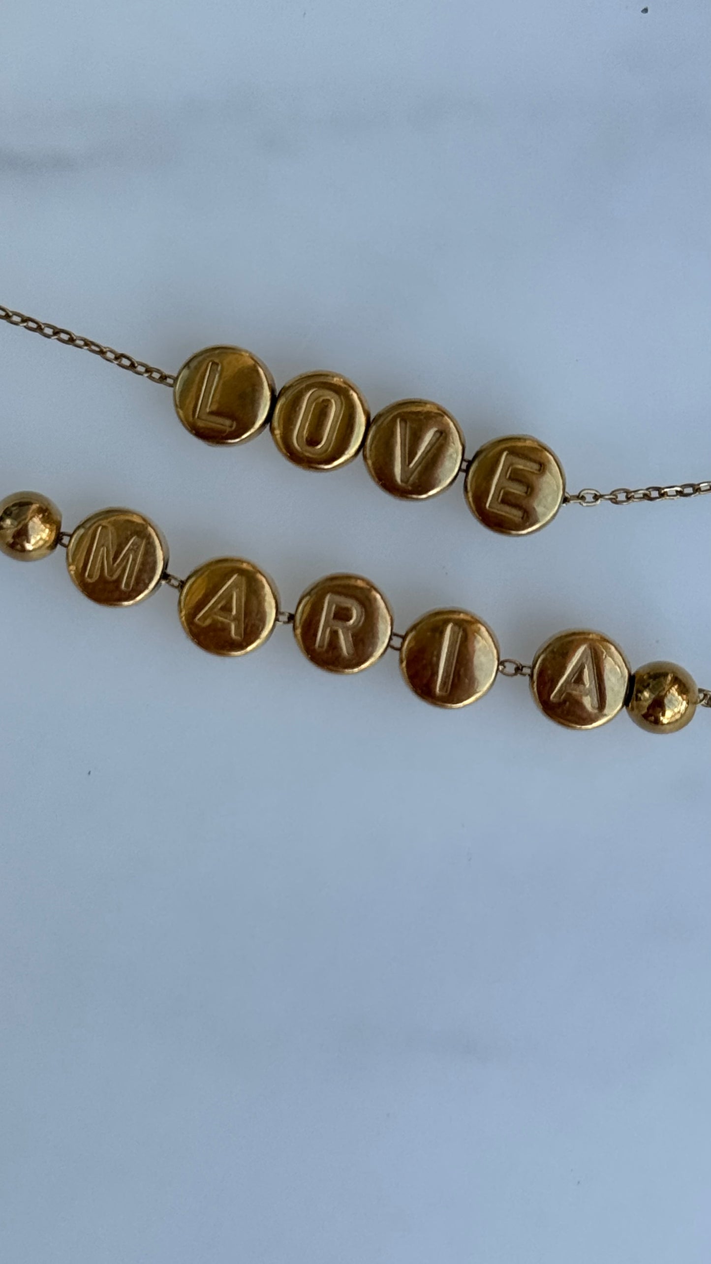 Personalisierte Kette |18 Karat vergoldet | wasserfest
