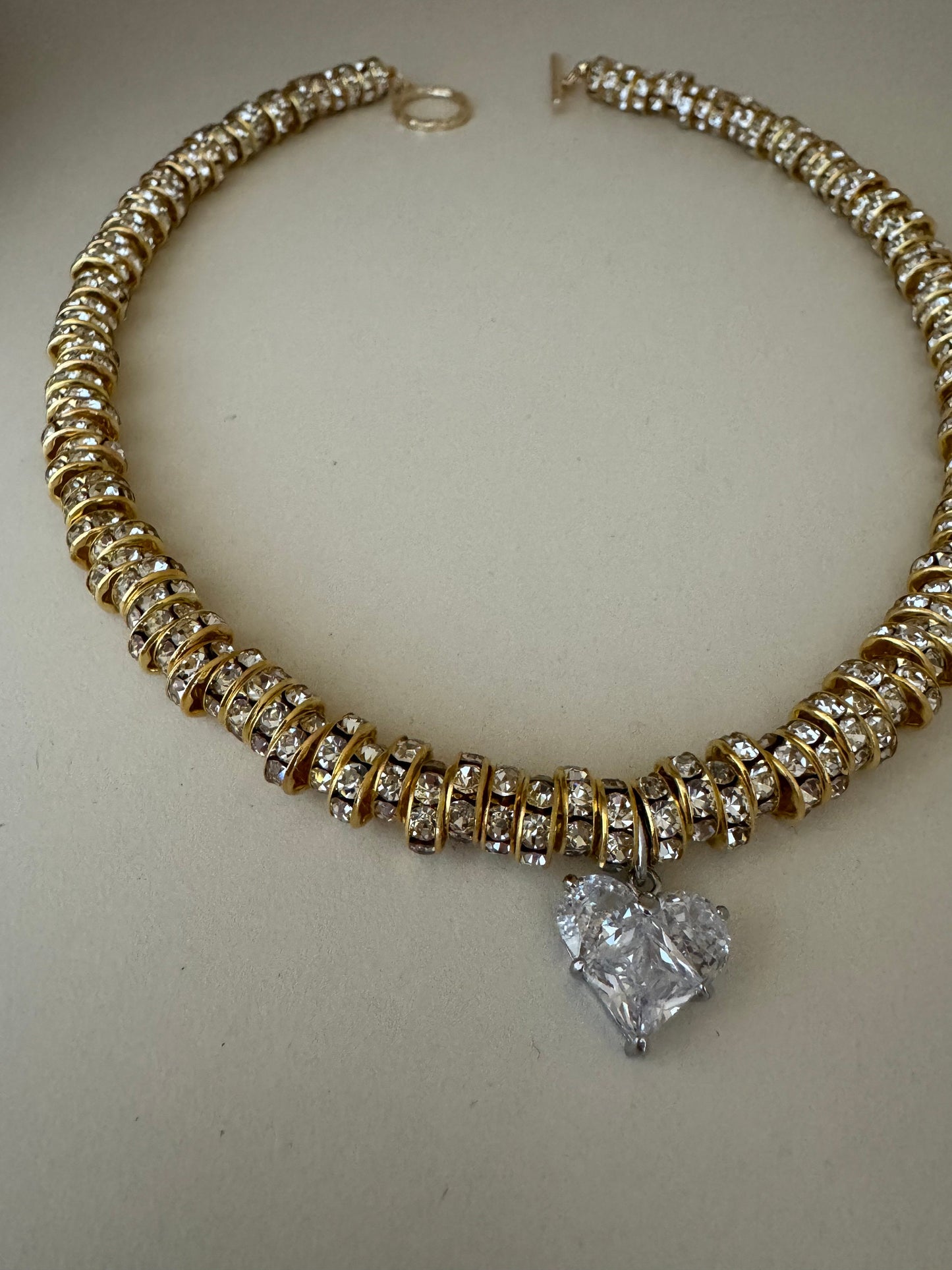 Strasskette mit Kristallherz