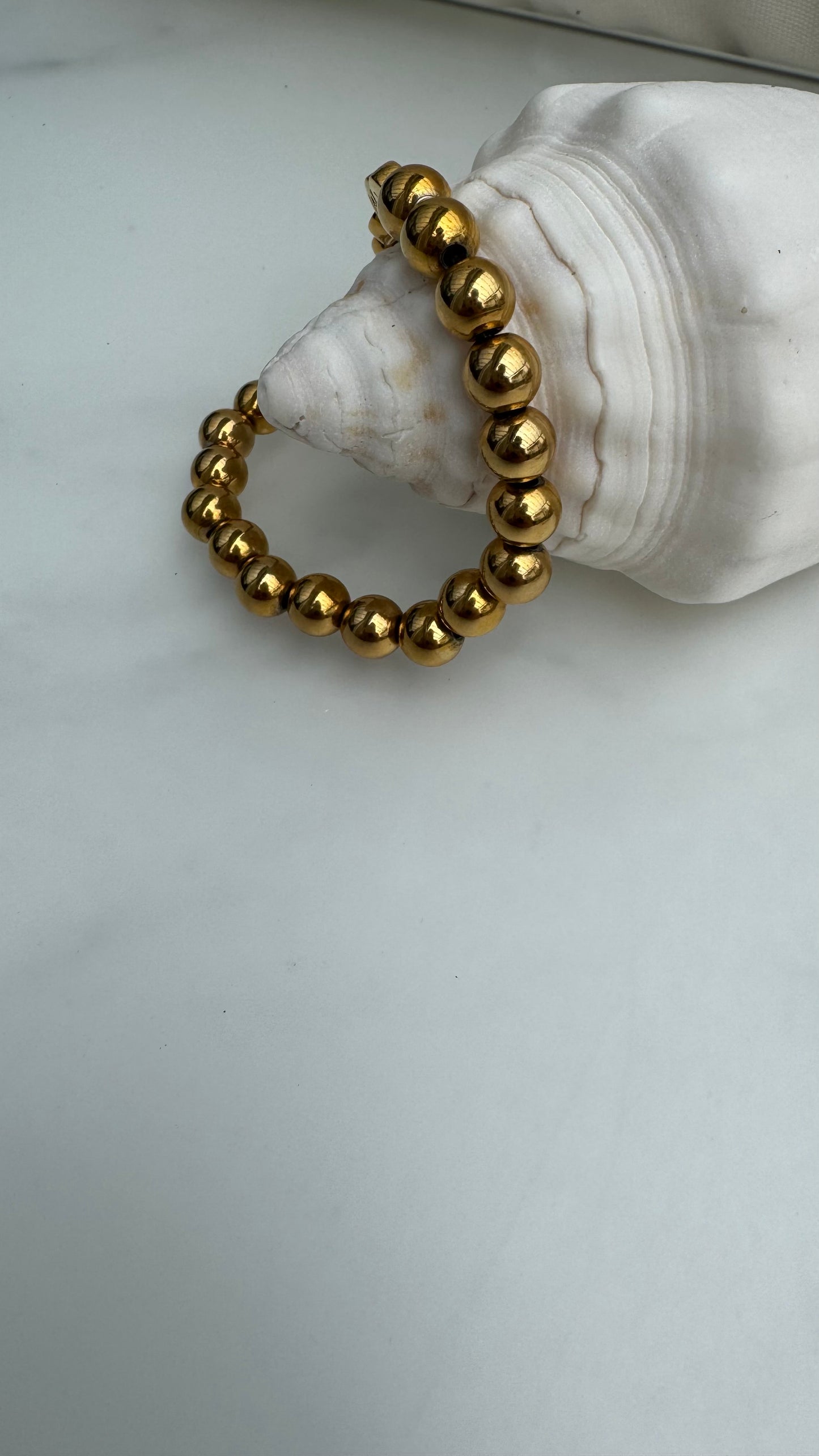 Massives Hämatitarmband aus 8 mm Kugeln