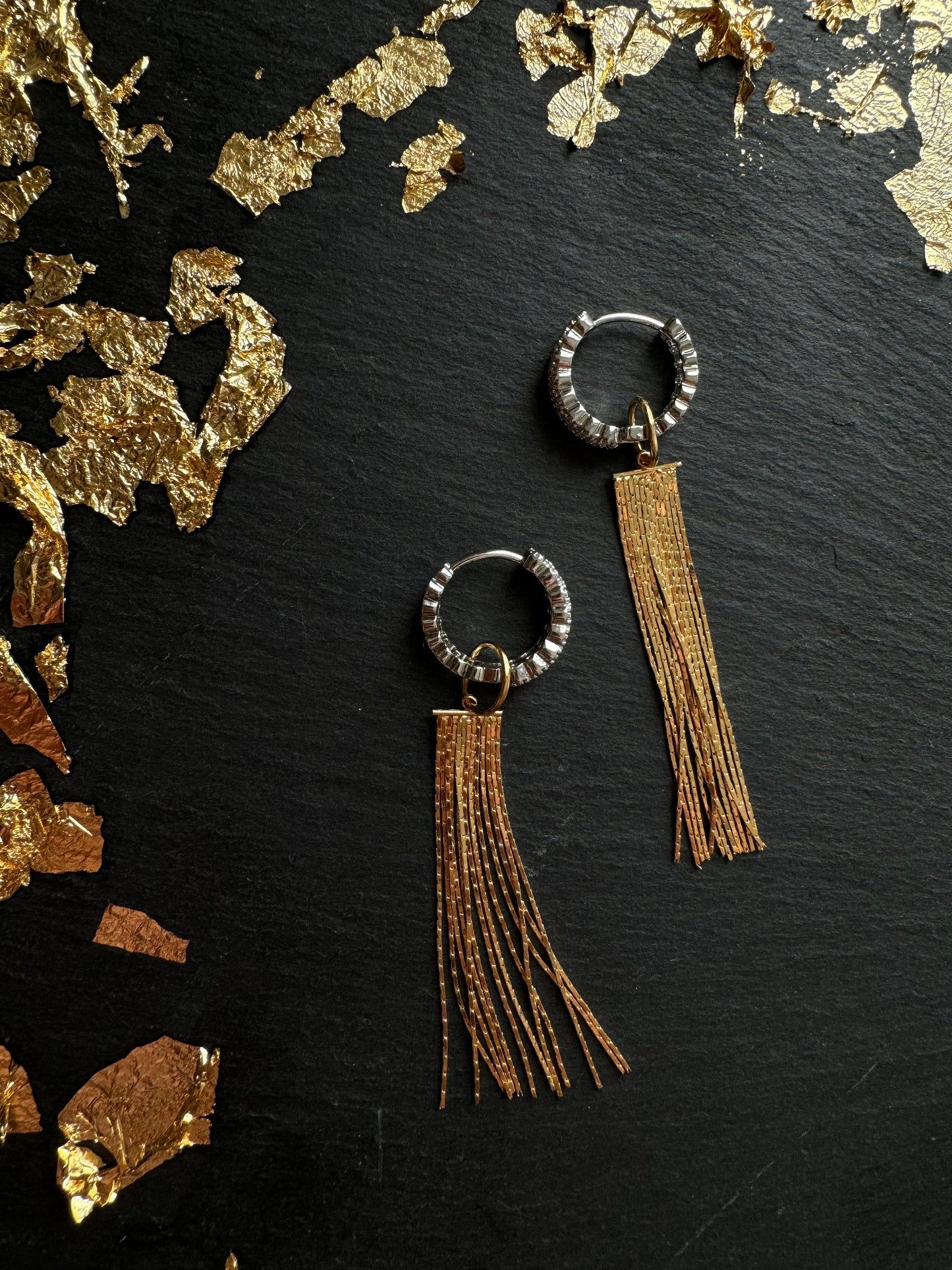 Bicolor Ohrringe aus gold & silber