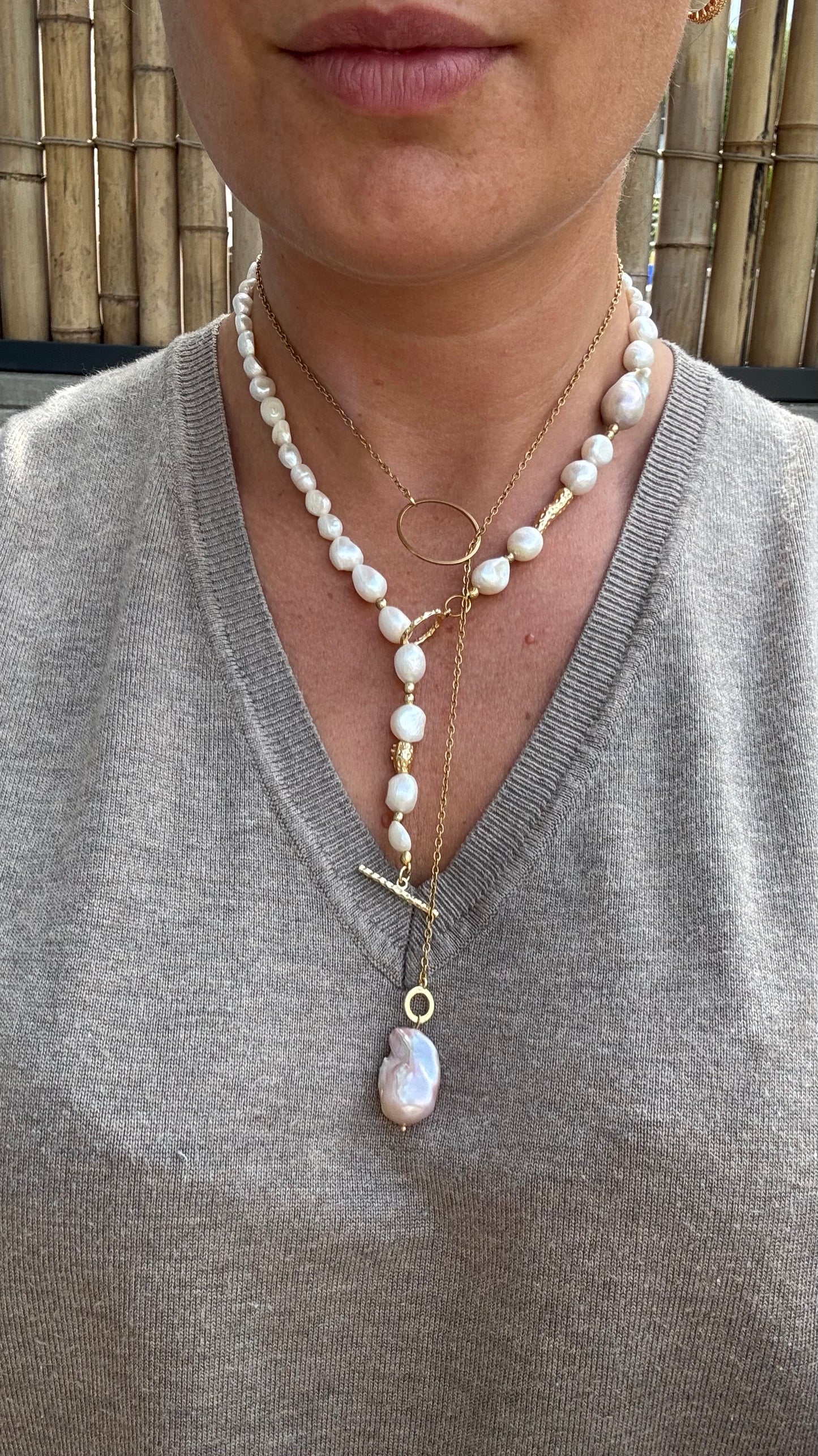 Y- Kette mit Barock Perle „Luna“
