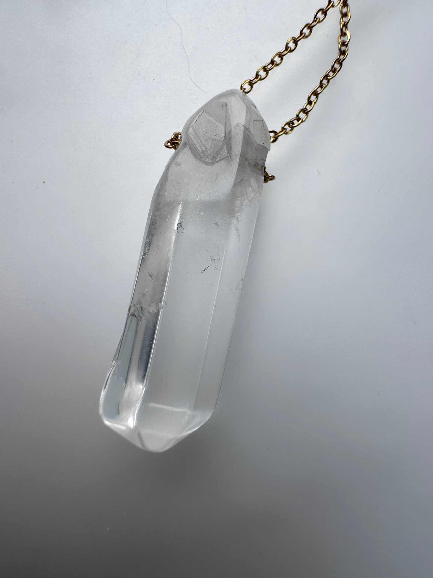 18 Karat Kette mit Bergkristallquarz