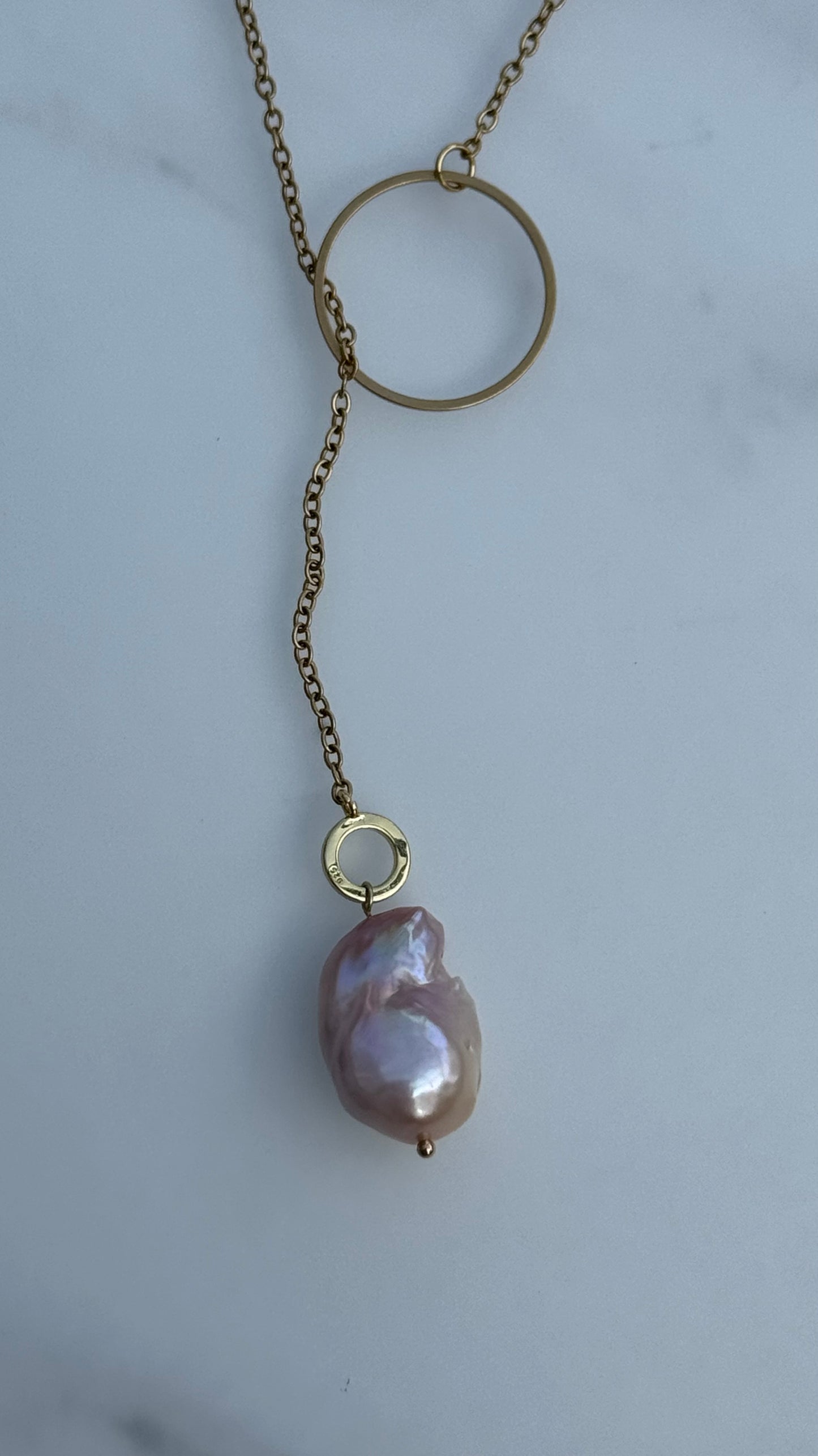 Y- Kette mit Barock Perle „Luna“
